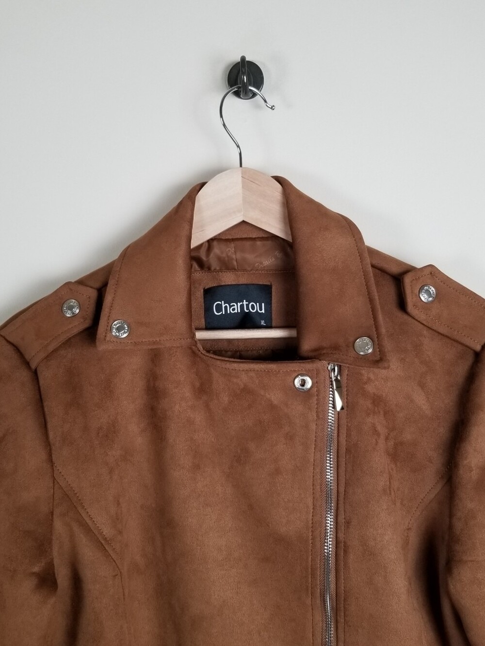 Chartou Faux Leather Jacket Size XL - Picture 3 of 7